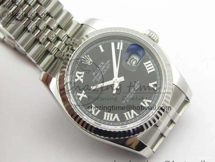 Dial Bracelet Markers Edition SH3135 116234 Roman on Black DateJust SS Jubilee 1:1 36 904L Steel Best ARF V3 0117